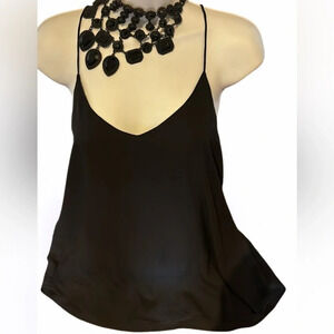 RW&co black sleeveless chiffon blouse Sz L